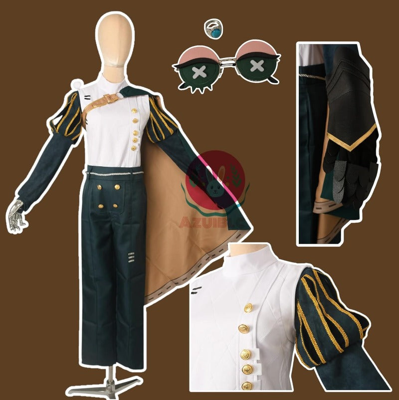 第五人格 騎士 ボタンメガネ付きコスプレ衣装 コスチュームセット 演劇服 リチャード・スターリング 女性 レディース cosplay