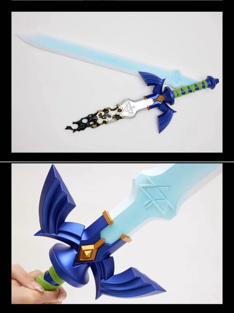 Nakorara ティアキン リンク 剣 マスターソード 金属製 柄 残刃 コスプレ 装備 Link 完成度高 ゼルダの 武器 伝説 模造刀 模擬刀 観賞用 コレクション コスプレ道具 イベント プレゼント グッズ 道具 小物
