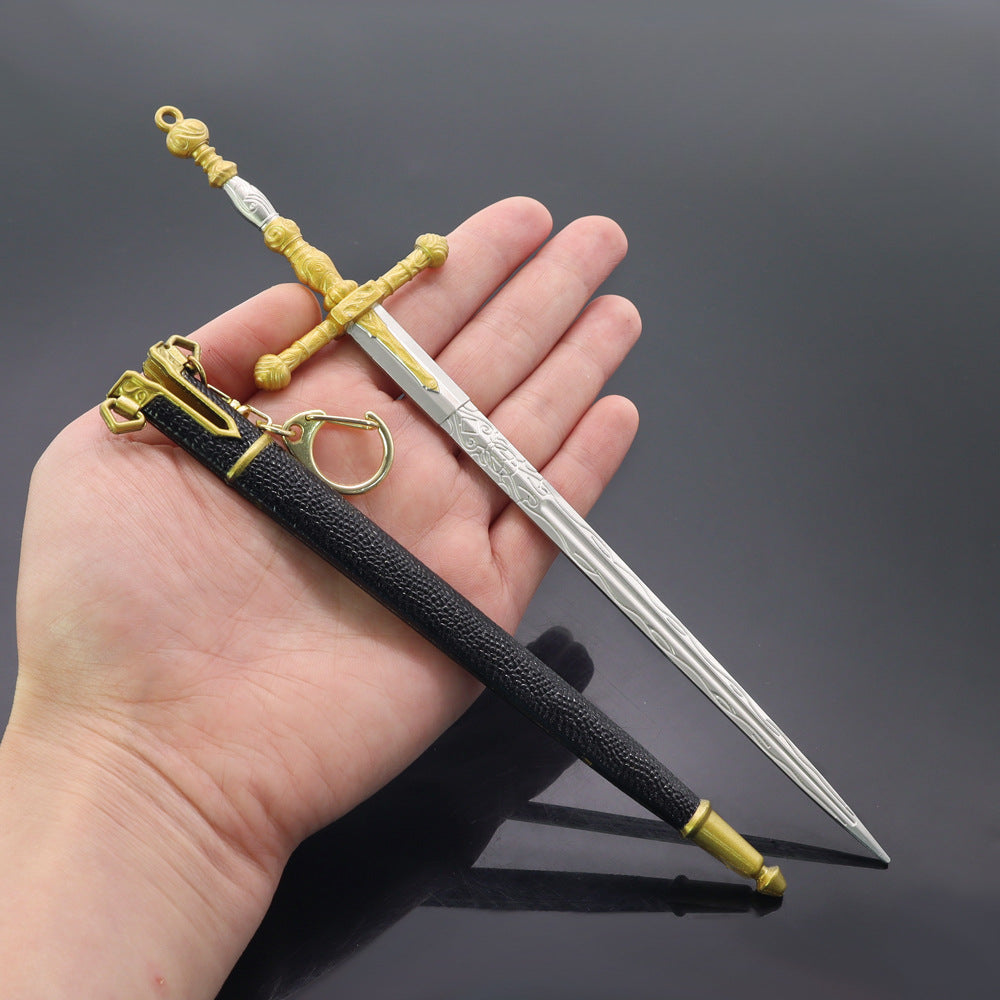 Nakorara エルデンリング 君主軍の大剣 22 ダイキャスト製 ミニ武器モデル 武器ファン アクセサリー おもちゃ 武器ファン向け 可動 ミニチュア塗装済み完成品
