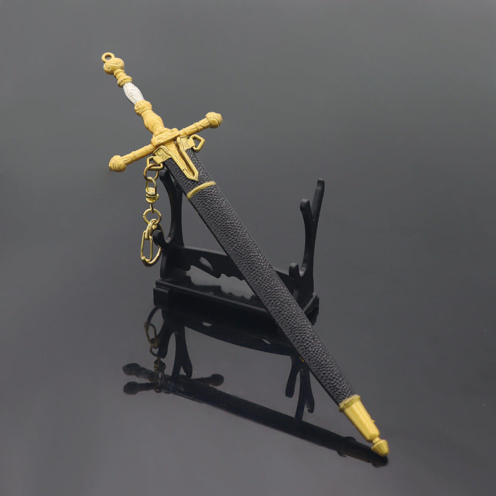 Nakorara エルデンリング 君主軍の大剣 22 ダイキャスト製 ミニ武器モデル 武器ファン アクセサリー おもちゃ 武器ファン向け 可動 ミニチュア塗装済み完成品
