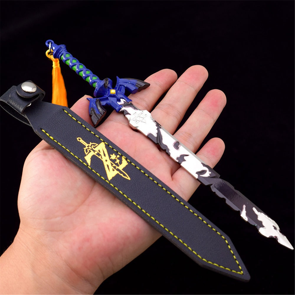 Nakorara ゼルダの伝説 マスターソード+刀置き(金属製) 2点セット ミニチュア ダイキャスト製 アクセサリー 武器ファン向け ブレスオブザワイルド