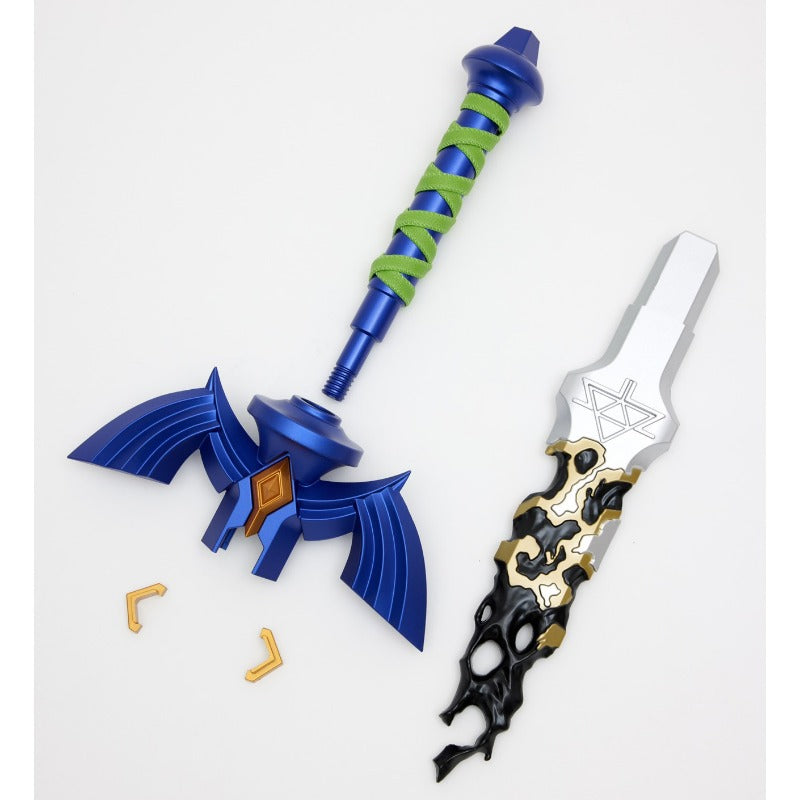 Nakorara ティアキン リンク 剣 マスターソード 金属製 柄 残刃 コスプレ 装備 Link 完成度高 ゼルダの 武器 伝説 模造刀 模擬刀 観賞用 コレクション コスプレ道具 イベント プレゼント グッズ 道具 小物