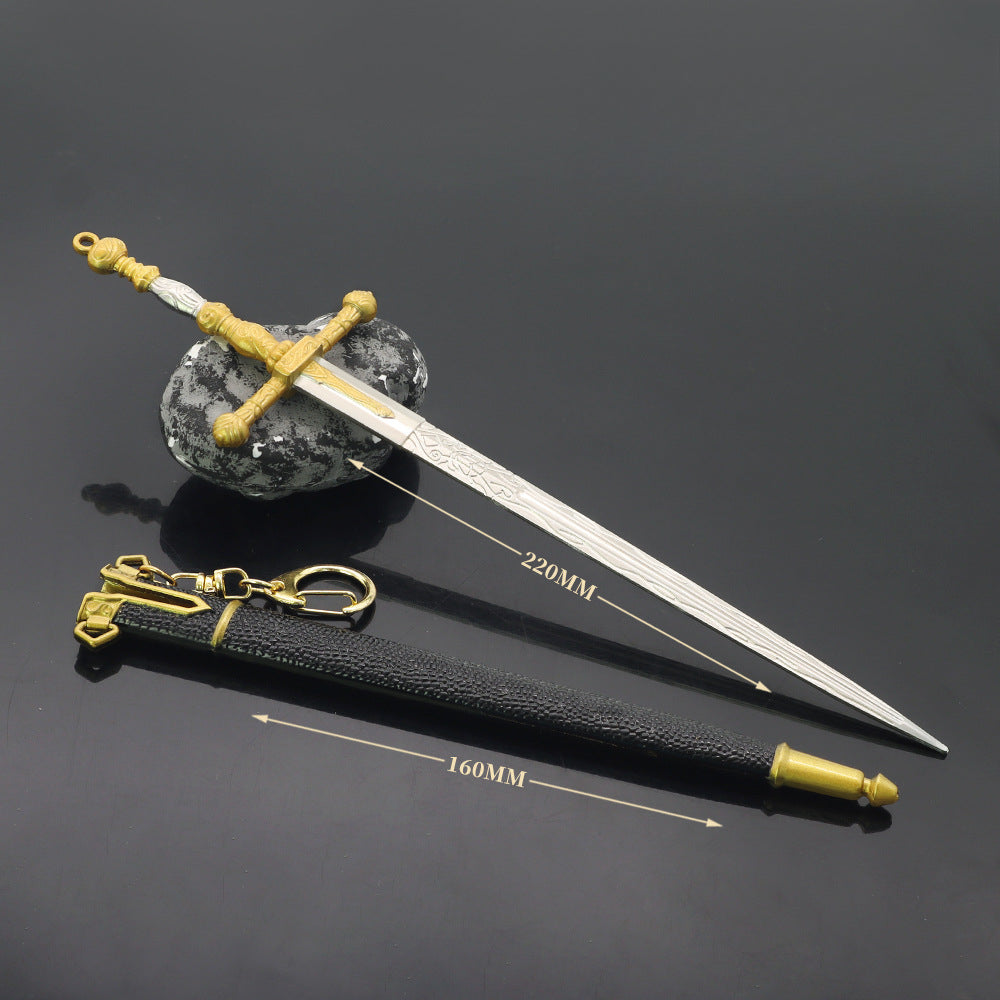 Nakorara エルデンリング 君主軍の大剣 22 ダイキャスト製 ミニ武器モデル 武器ファン アクセサリー おもちゃ 武器ファン向け 可動 ミニチュア塗装済み完成品