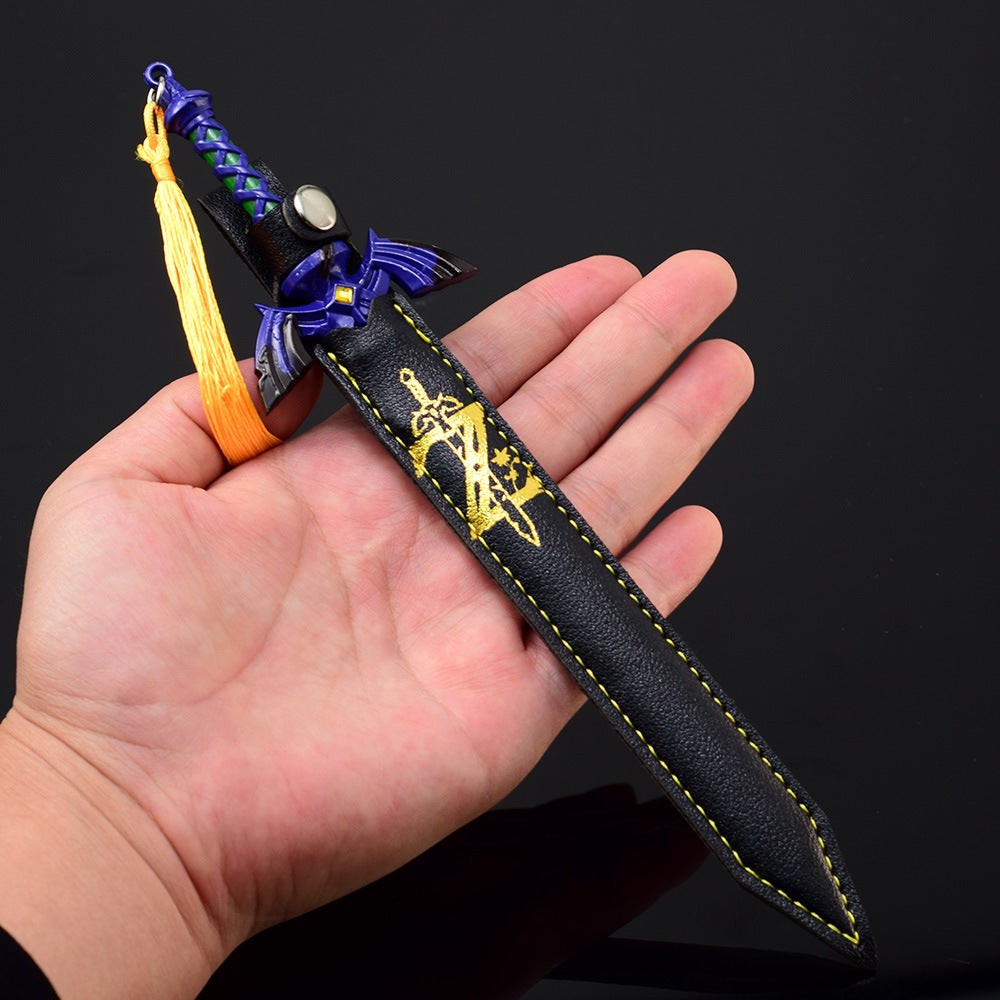 Nakorara ゼルダの伝説 マスターソード 22cm 人工革鞘付 片手剣 ミニチュア キーホルダー レプリカ おもちゃ 装備品 卓上装備品 武器モデル