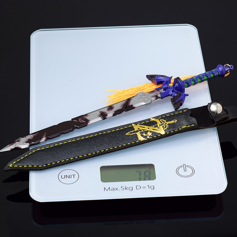 Nakorara ゼルダの伝説 マスターソード 22cm 人工革鞘付 片手剣 ミニチュア キーホルダー レプリカ おもちゃ 装備品 卓上装備品 武器モデル
