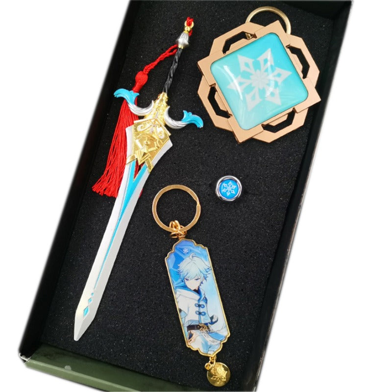 Nakorara 原神（げんしん） アンバー ミニチュア　ミニ武器 装備品 合金 武器模型 DIY ミニチュア おもちゃ 塗装済み完成品 日本剣 武将 インテリア装備品 ゲームアクセサリー