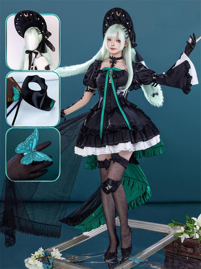 Nakorara　アークナイツ Ave Mujica コラボコーデ　若葉睦  コスプレ衣装　舞台服　Arknights　洋服風　マスク追加　ハロウィン