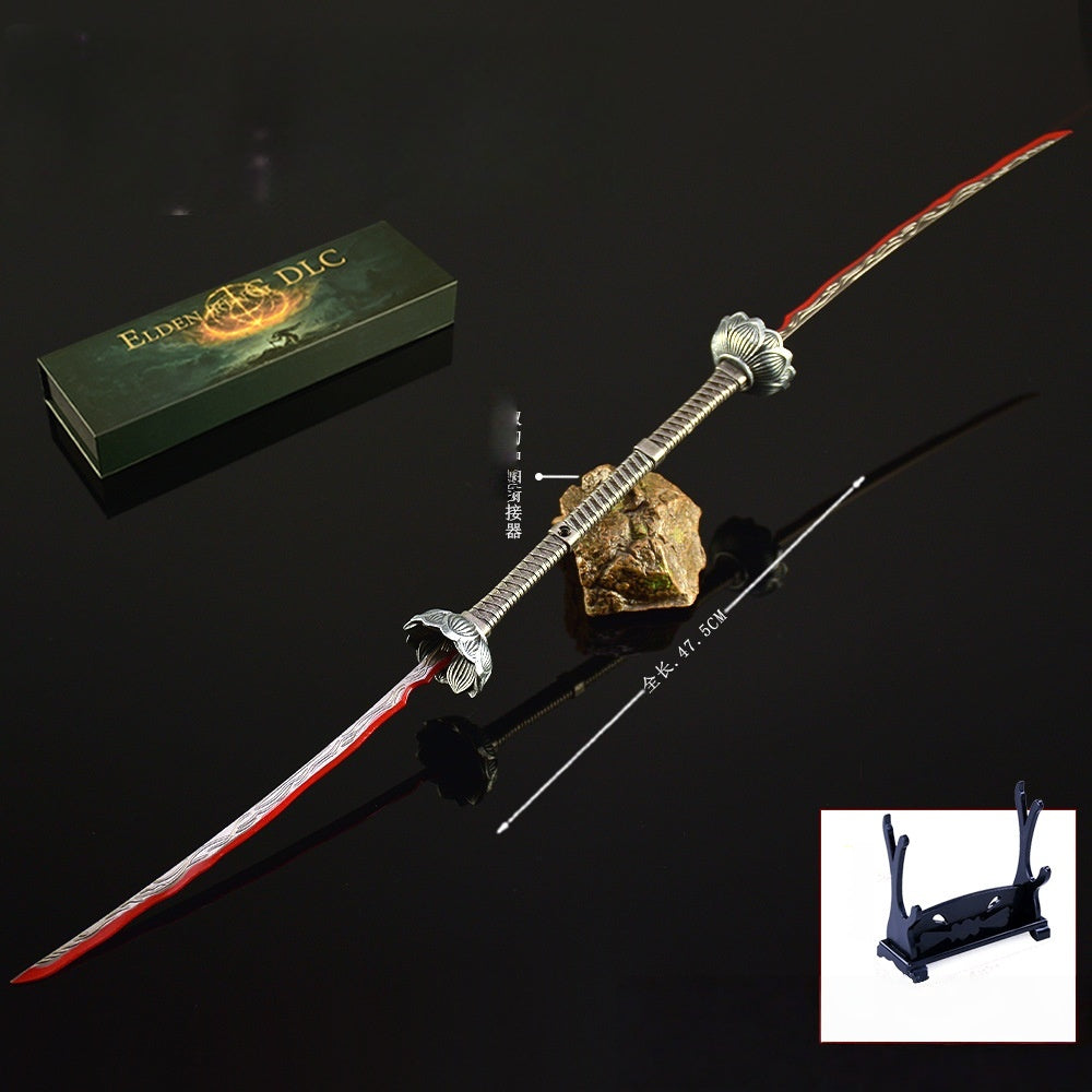 Nakorara　エルデンリング　エレオノーラの双薙刀　ミニ武器　ミニチュア　48㎝　98g　ダイキャスト製　工芸品　武器モデル　萌えグッズ
