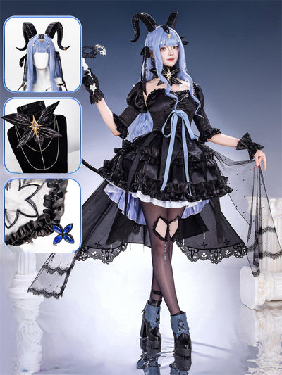 Nakorara　アークナイツ Ave Mujica コラボコーデ　旋律の主　豊川祥子 コスプレ衣装　舞台服　Arknights　洋服風　角追加　ハロウィン