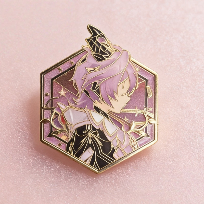 Nakorara　原神　ドゥリン　プレゼント　可愛い　紫色　炎　印象グッズ　同人イベント　缶バッジ　萌えグッズ　アクセサリー　おもちゃ　装備品