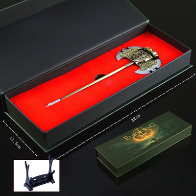 Nakorara　エルデンリング ゴドリックの王斧　ミニチュア モデル　23cm 王斧　工芸品　ダイキャスト製 卓上装飾 プレゼント用ボックス　