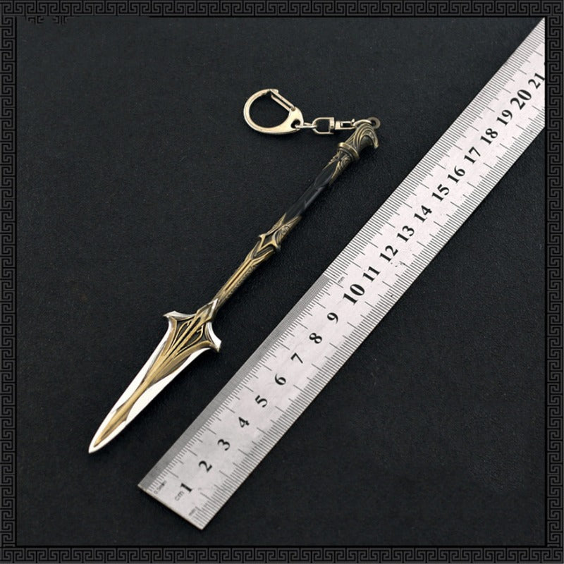 Nakorara  アサシンクリード 槍 ミニチュア 22㎝ キーホルダー キーチェーン グッズ アクセサリー インテリア装備品 ゲーム