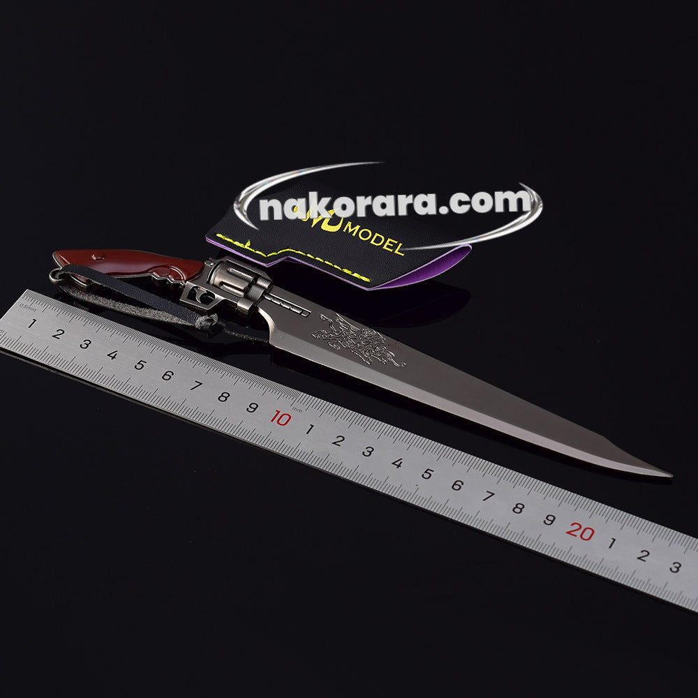 Nakorara　ファイナルファンタジー　ライオンハート　22cm　グレー色　FF8　武器レプリカ　スコール　連続剣ミニチュア　武器　ダイキャスト製　アクセサリー　おもちゃ　武器ファン向け