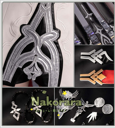 納品　Nakorara　アークナイツ　新約エクシア コスプレ衣装　異格エクシア　3d樹脂製パーツ　ウィッグ+シューズ追加可能　Exusiai the New Covenant　明日方舟　Arknights　