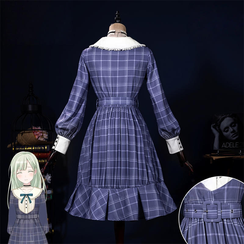 Nakorara　  BanG Dream! アヴェ ムジカ Ave Mujica  若葉睦 チェック柄ワンピース チェックスカート コスプレ衣装　舞台服 洋服風 バンドリ！ ハロウィン