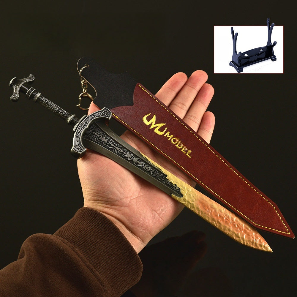 Nakorara　エルデンリング　ガーゴイルの黒剣 30㎝　227g　箱付き　ガーゴイルの大剣　ミニチュア　ミニ武器　工芸品　ダイキャスト製　萌えグッズ　武器モデル　アクセサリー　卓上装備品