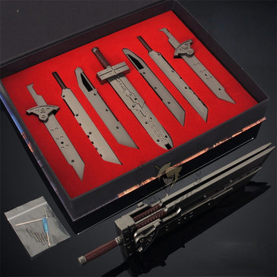 Nakorara ファイナルファンタジー 25cm　クラウドの愛剣　バスターソード　クラウド　ミニチュア　武器レプリカ　ダイキャスト製　FFシリーズ FFVII、FF7　