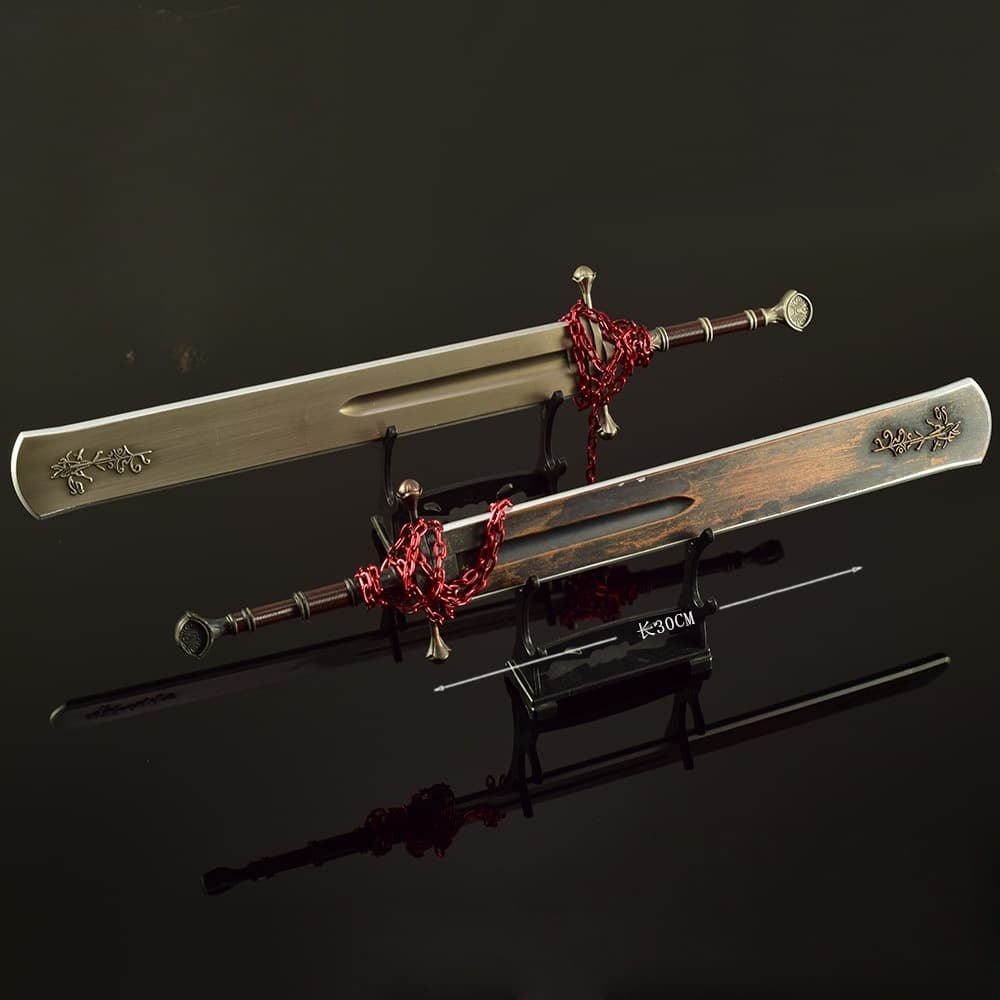 Nakorara エルデンリング マレー家の執行剣 30cm 　人工革付き　伝説の武器  ゲーム武器 鉄茨のエレメール 等比例 リアル ELDEN RING レプリカ モデル　高級 ダイカスト 装飾 コレクション プレゼント 海外限定製