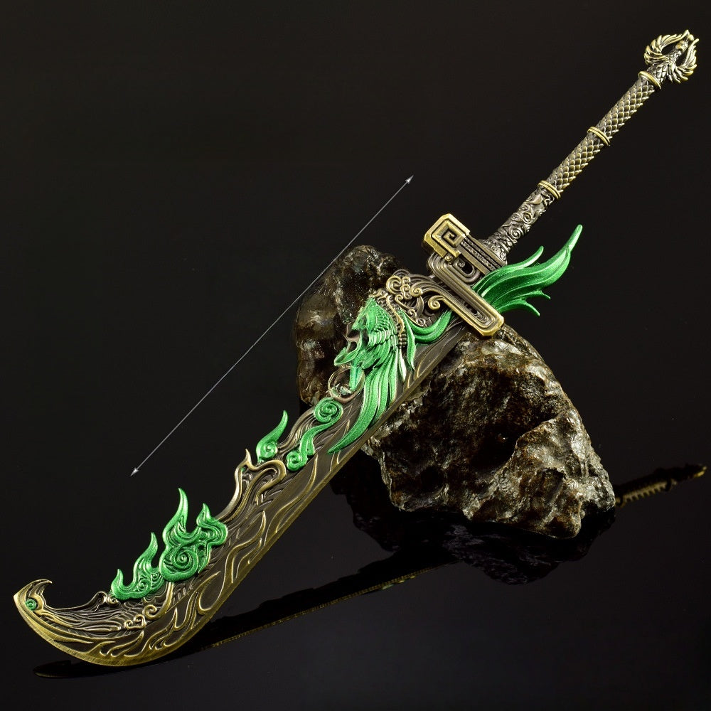 Nakorara　NARAKA:BLADEPOINT　  龍雀闊刀　大剣　30cm　ミニチュア　武器レプリカ　モデル　アクセサリー　 ナラカ　 工芸品　萌えグッズ　