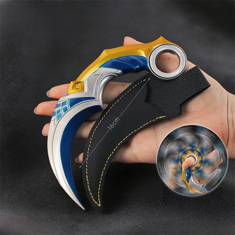 Nakorara　ヴァロラント　ミニチュア　 カラムビット　16cm 　回転可能　人工革鞘付き　青色　 近接武器　VALORANT 　 2026 Act　204g　武器モデル　