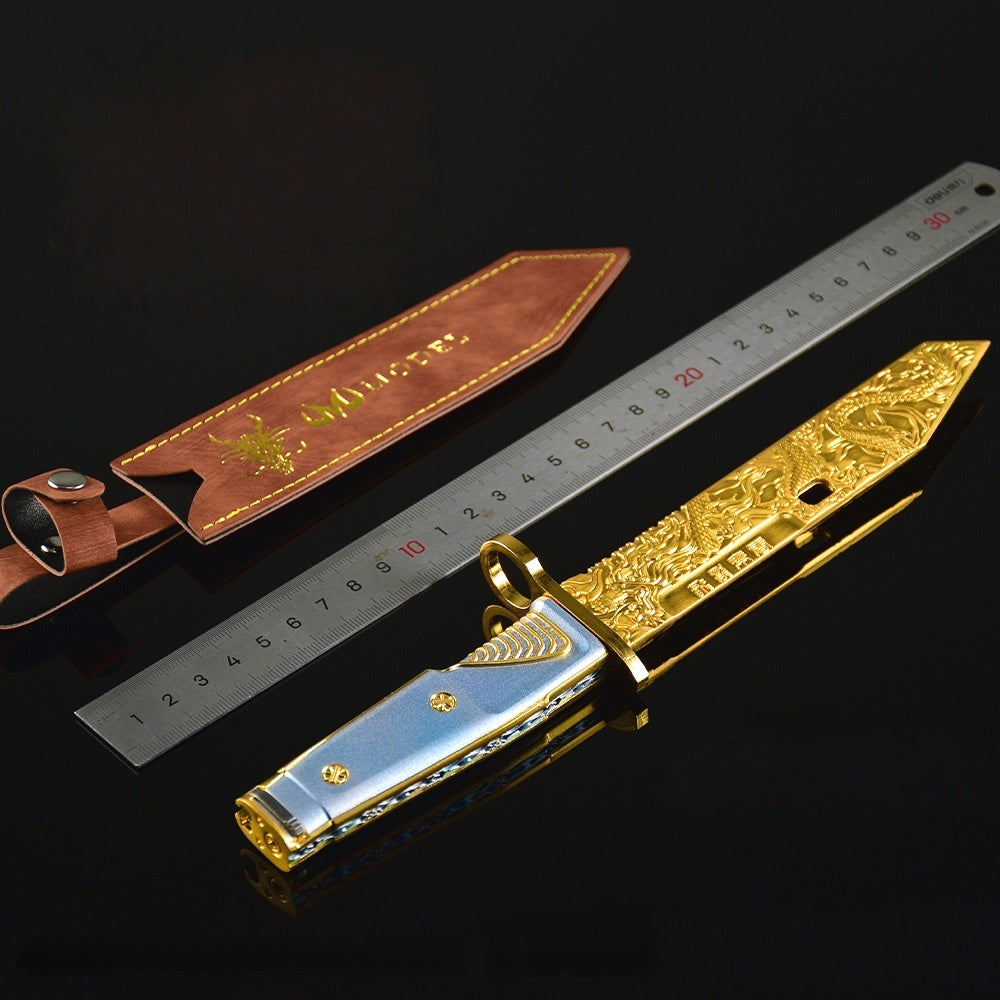 Nakorara　Delta Force　デルタフォース 　短刃　龍紋様　26cm 277g 　ミニチュア 工芸品 萌えグッズ 武器モデル　レプリカ　