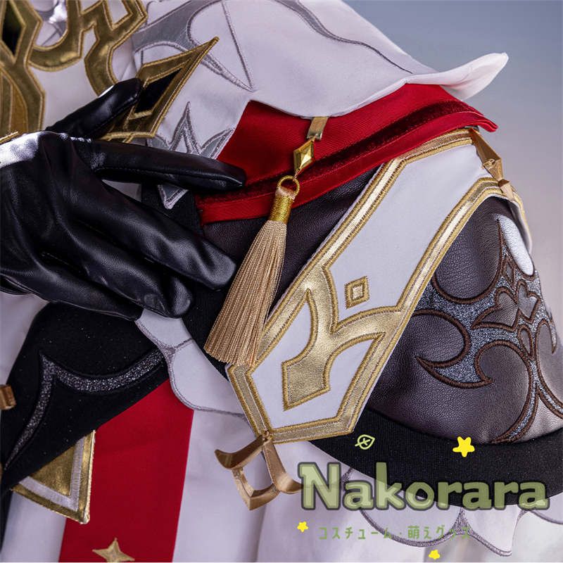 Nakorara 原神 ダリア　コスプレ衣装　帽子付き　Dahlia costume　3d樹脂製パーツ　モンド　西風教会　イベント　風神バルバトスの伝道師　ウィッグ+シューズ追加可能