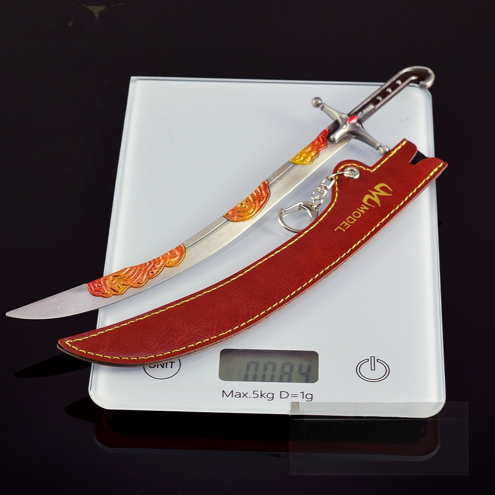 Nakorara　エルデンリング ミニチュア 26cm　モーゴットの呪剣　湾刀　山賊の湾刀　刀　シミター　アクセサリー　武器モデル　ダイキャスト製　萌えグッズ