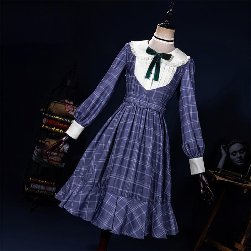 Nakorara　  BanG Dream! アヴェ ムジカ Ave Mujica  若葉睦 チェック柄ワンピース チェックスカート コスプレ衣装　舞台服 洋服風 バンドリ！ ハロウィン