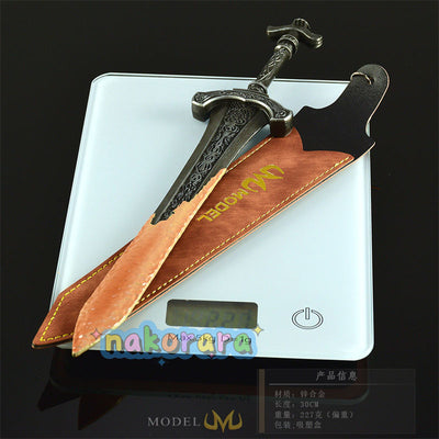 Nakorara　エルデンリング　ガーゴイルの黒剣 30㎝　227g　ガーゴイルの大剣　ミニチュア　ミニ武器　工芸品　ダイキャスト製　萌えグッズ　武器モデル　アクセサリー　卓上装備品