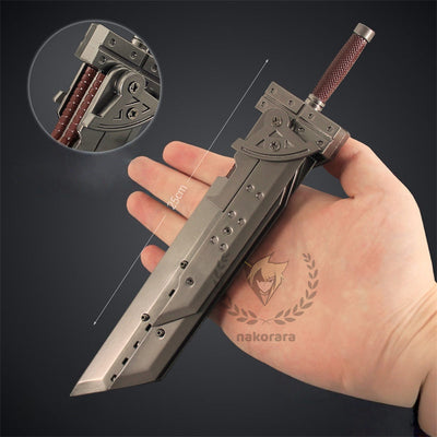 Nakorara ファイナルファンタジー 25cm　クラウドの愛剣　バスターソード　クラウド　ミニチュア　武器レプリカ　ダイキャスト製　FFシリーズ FFVII、FF7　