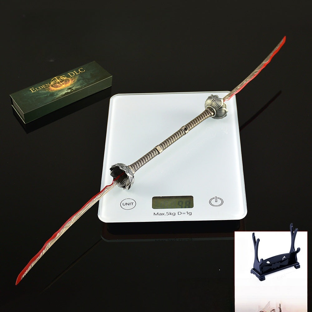 Nakorara　エルデンリング　エレオノーラの双薙刀　ミニ武器　ミニチュア　48㎝　98g　ダイキャスト製　工芸品　武器モデル　萌えグッズ