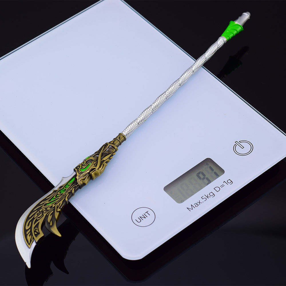 Nakorara 真·三國無雙7　青龍偃月刀 　30cm　長柄武器　ミニチュア　ダイキャスト製　武器レプリカ　大刀　三国　工芸品　武器ファン