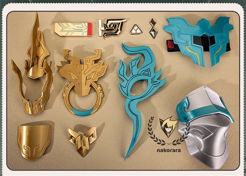 Nakorara 崩壊スターレイル　丹恒　cosplay　衣装　騰荒　金属樹脂製パーツ　コスチューム　Dan Heng　星穹列車　仙舟羅浮　　尻尾+シューズ+ウィッグ追加