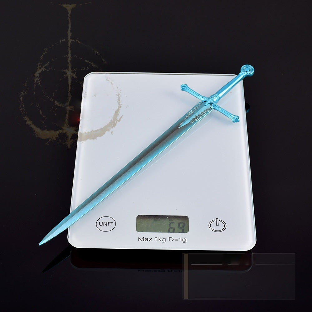 Nakorara エルデンリング カーリアの騎士剣 レプリカ 合金製 30cm ダイカスト製 塗装済み 武器模型 コレクター向け 非実用 展示用 ゲームグッズ