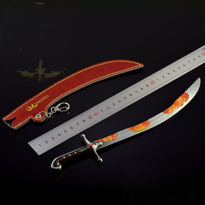 Nakorara　エルデンリング ミニチュア 26cm　モーゴットの呪剣　湾刀　山賊の湾刀　刀　シミター　アクセサリー　武器モデル　ダイキャスト製　萌えグッズ