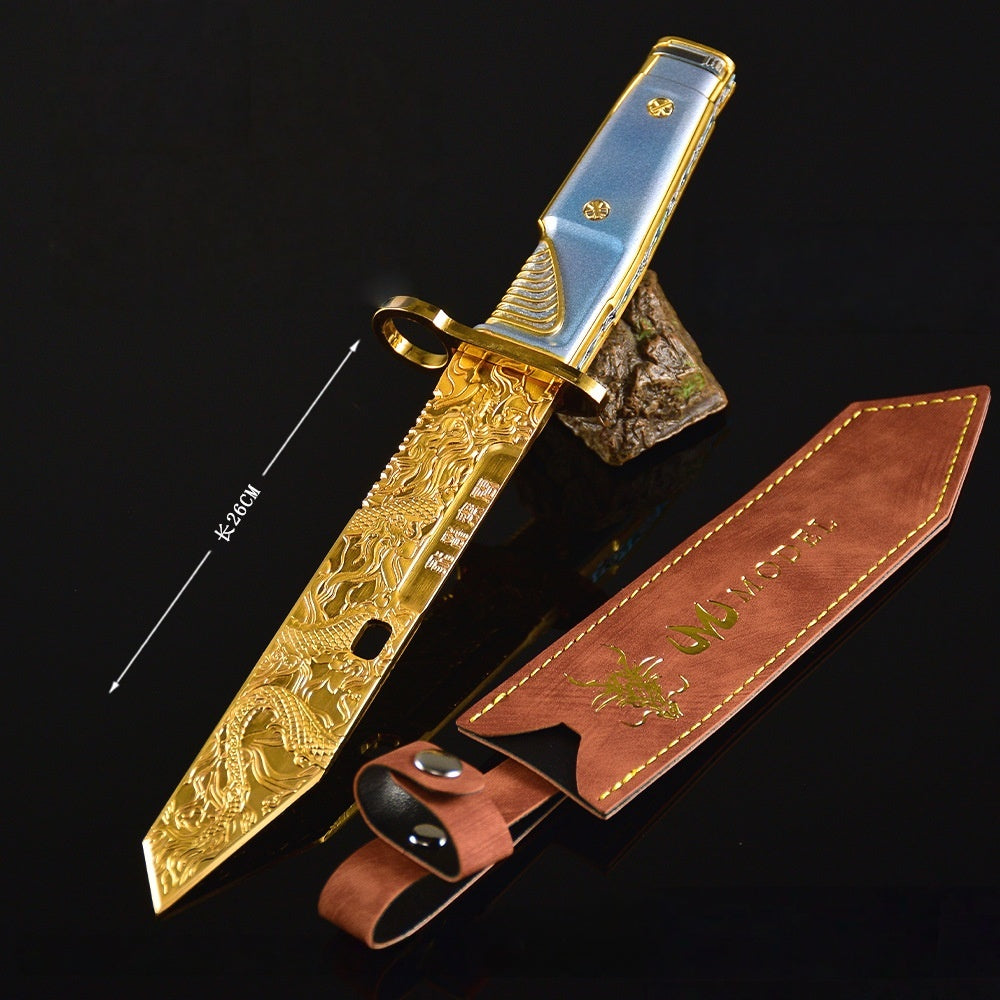 Nakorara　Delta Force　デルタフォース 　短刃　龍紋様　26cm 277g 　ミニチュア 工芸品 萌えグッズ 武器モデル　レプリカ　