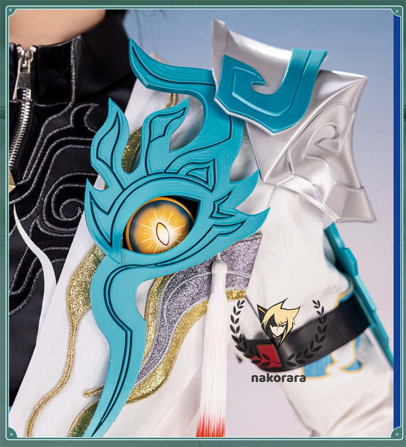 Nakorara 崩壊スターレイル　丹恒　cosplay　衣装　騰荒　金属樹脂製パーツ　コスチューム　Dan Heng　星穹列車　仙舟羅浮　　尻尾+シューズ+ウィッグ追加