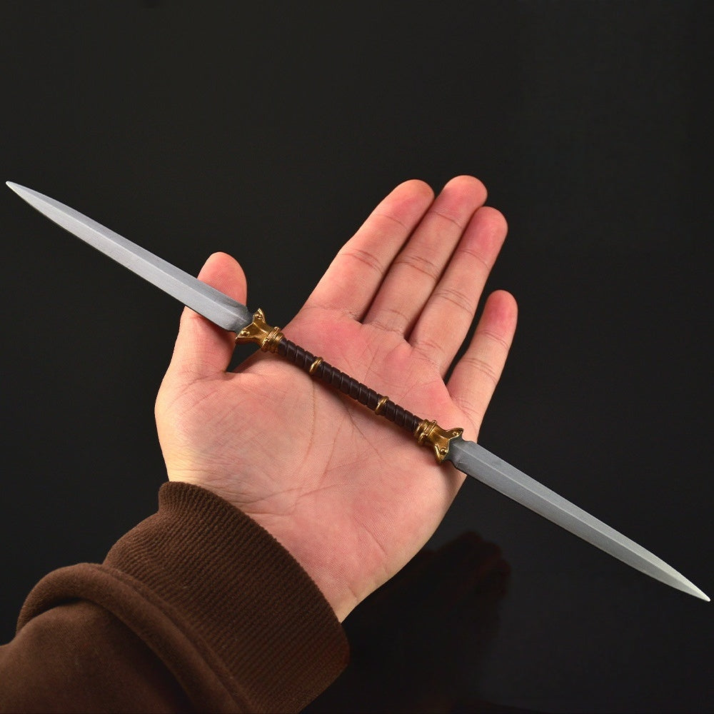 Nakorara　エルデンリング　ツインブレード　30㎝　63g　ミニ武器　両刃剣　ミニチュア　工芸品　萌えグッズ　