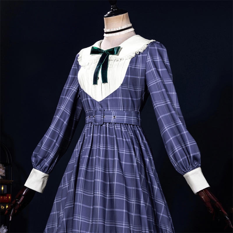 Nakorara　  BanG Dream! アヴェ ムジカ Ave Mujica  若葉睦 チェック柄ワンピース チェックスカート コスプレ衣装　舞台服 洋服風 バンドリ！ ハロウィン