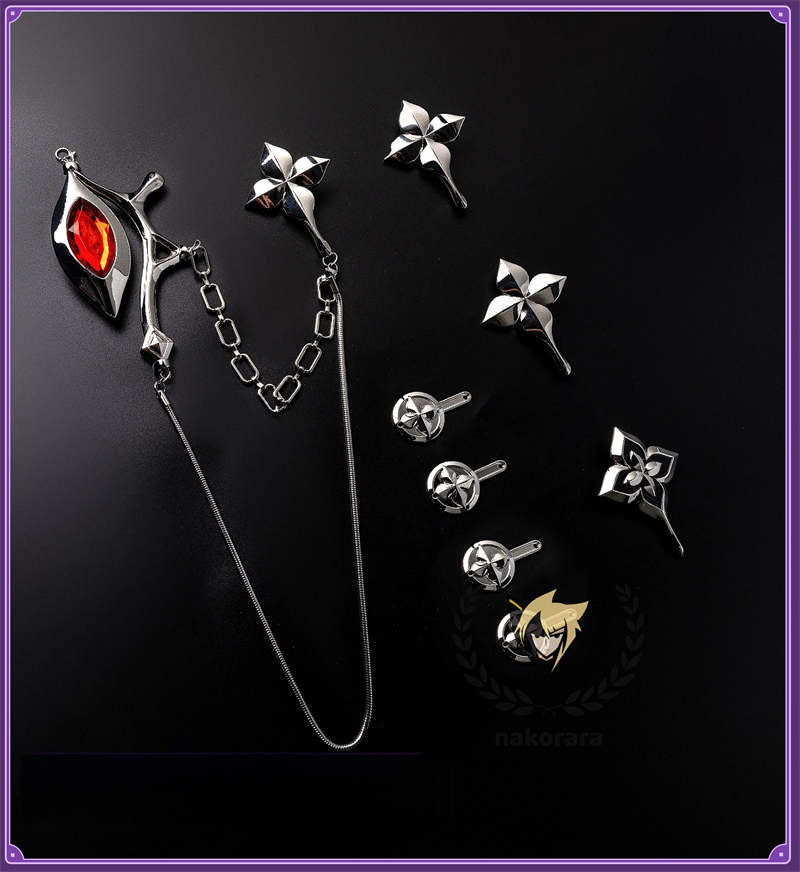 納品　Nakorara　崩壊:スターレイル　長夜月　コスプレ衣装　金属製パーツ　黄金裔　コス　에버나이트　Evernight　ウィッグ+シューズ+傘追加