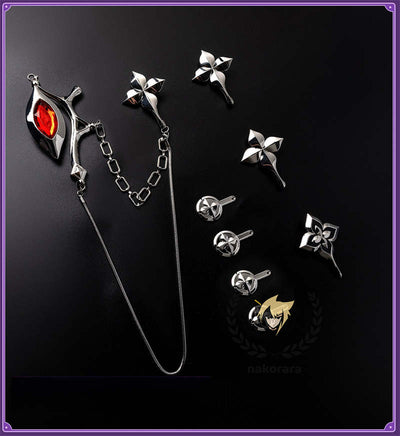 納品　Nakorara　崩壊:スターレイル　長夜月　コスプレ衣装　金属製パーツ　黄金裔　コス　에버나이트　Evernight　ウィッグ+シューズ+傘追加