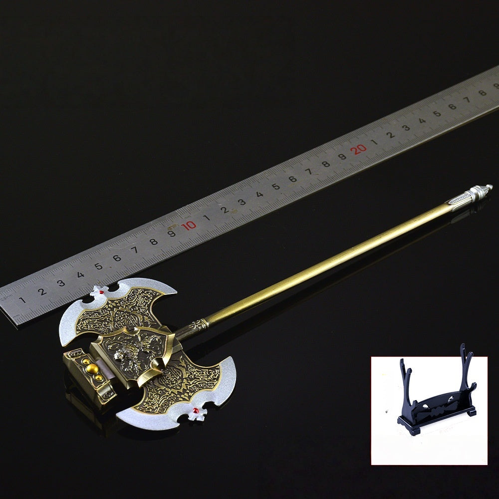 Nakorara　エルデンリング ゴドリックの王斧　ミニチュア モデル　23cm 王斧　工芸品　ダイキャスト製 卓上装飾 プレゼント用ボックス　