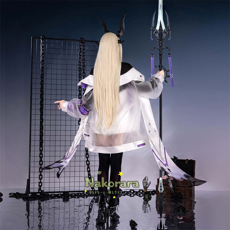【最終処分】在庫限りで販売終了Nakorara　アークナイツ　エブラナ 　コスプレ衣装　Eblana　costume　ダブリン　髪飾り+2.2m尻尾+ウィッグ追加可能