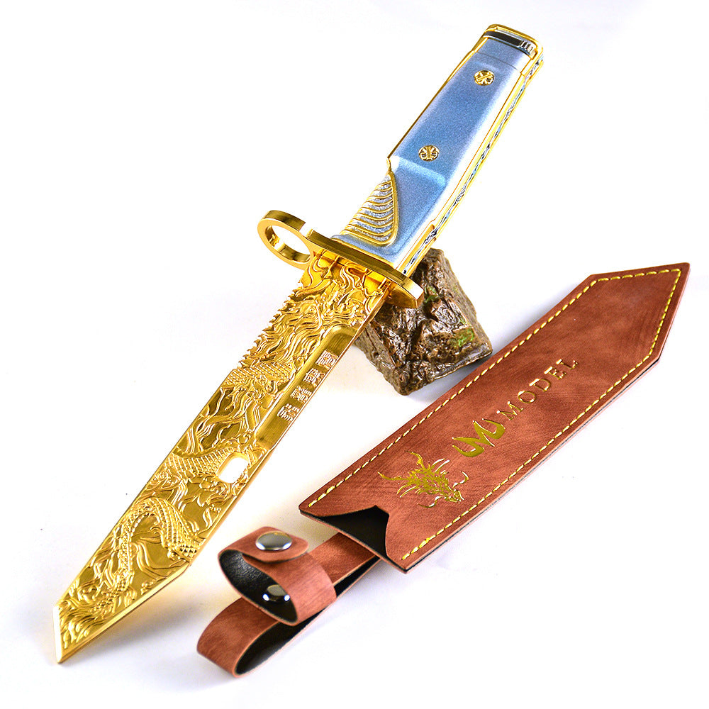 Nakorara　Delta Force　デルタフォース 　短刃　龍紋様　26cm 277g 　ミニチュア 工芸品 萌えグッズ 武器モデル　レプリカ　