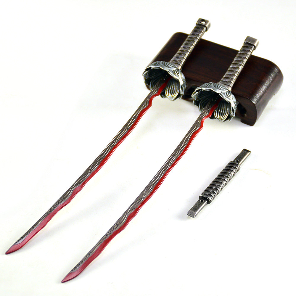 Nakorara　エルデンリング　エレオノーラの双薙刀　ミニ武器　ミニチュア　48㎝　98g　ダイキャスト製　工芸品　武器モデル　萌えグッズ