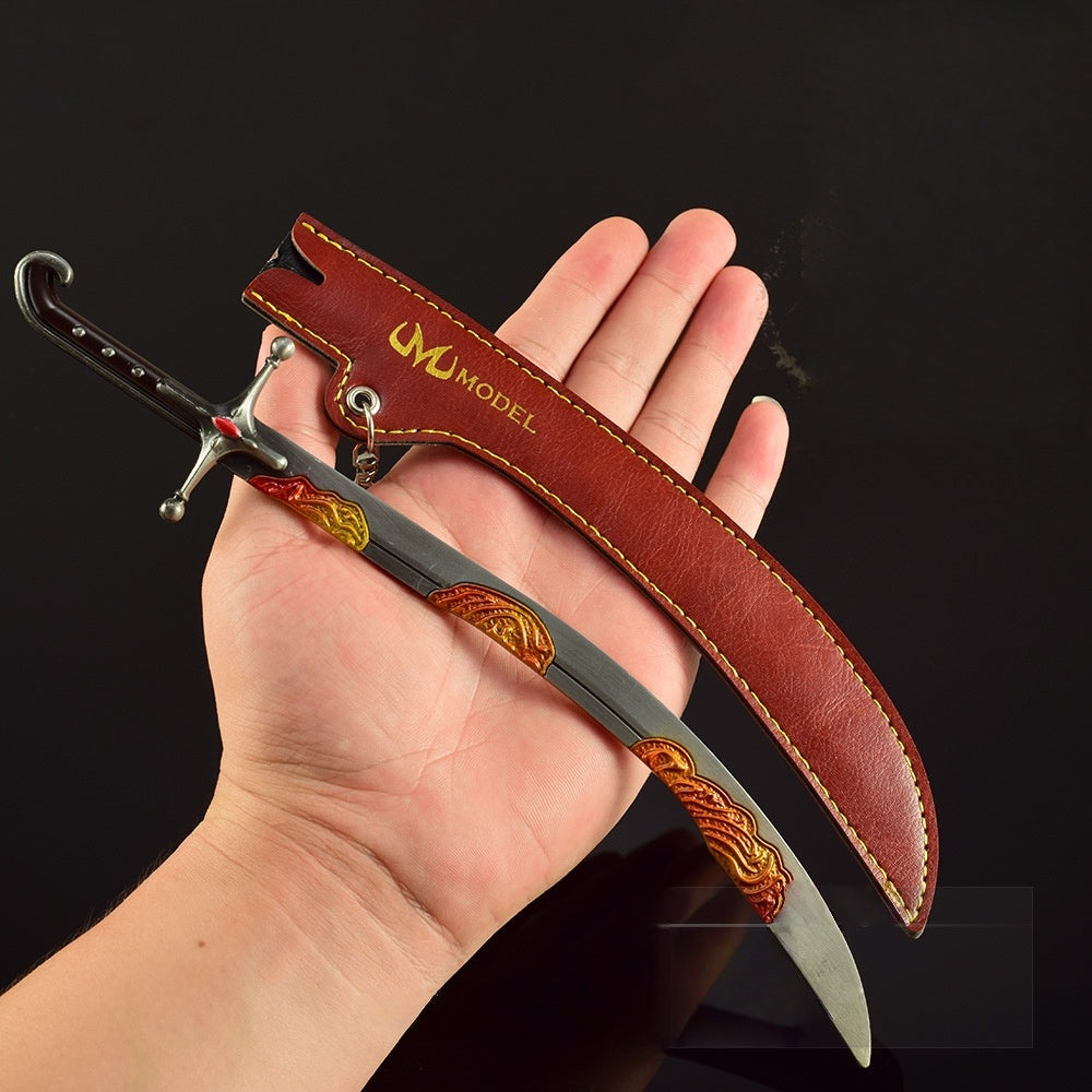 Nakorara　エルデンリング ミニチュア 26cm　モーゴットの呪剣　湾刀　山賊の湾刀　刀　シミター　アクセサリー　武器モデル　ダイキャスト製　萌えグッズ