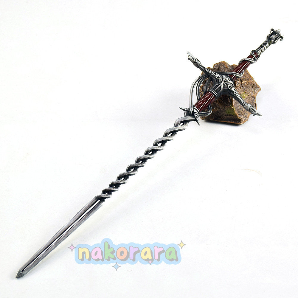 Nakorara　エルデンリング　火の騎士の大剣　ミニチュア　30㎝　76g　ダイキャスト製　DLC　ダイキャスト 武器模型　ーム武器 コレクション