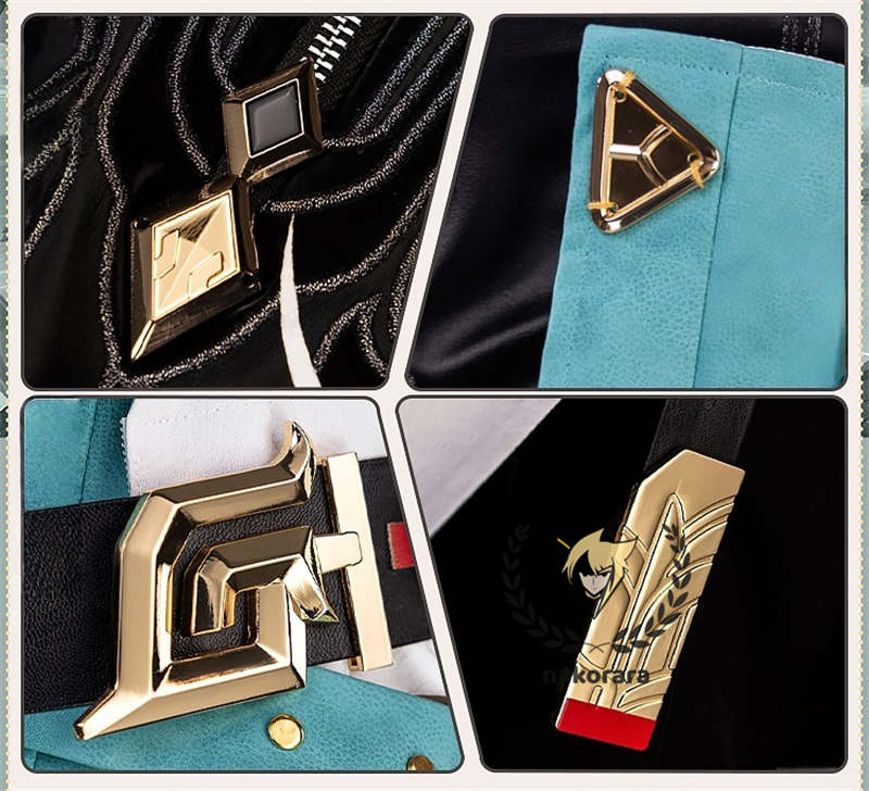 Nakorara 崩壊スターレイル　丹恒　cosplay　衣装　騰荒　金属樹脂製パーツ　コスチューム　Dan Heng　星穹列車　仙舟羅浮　　尻尾+シューズ+ウィッグ追加