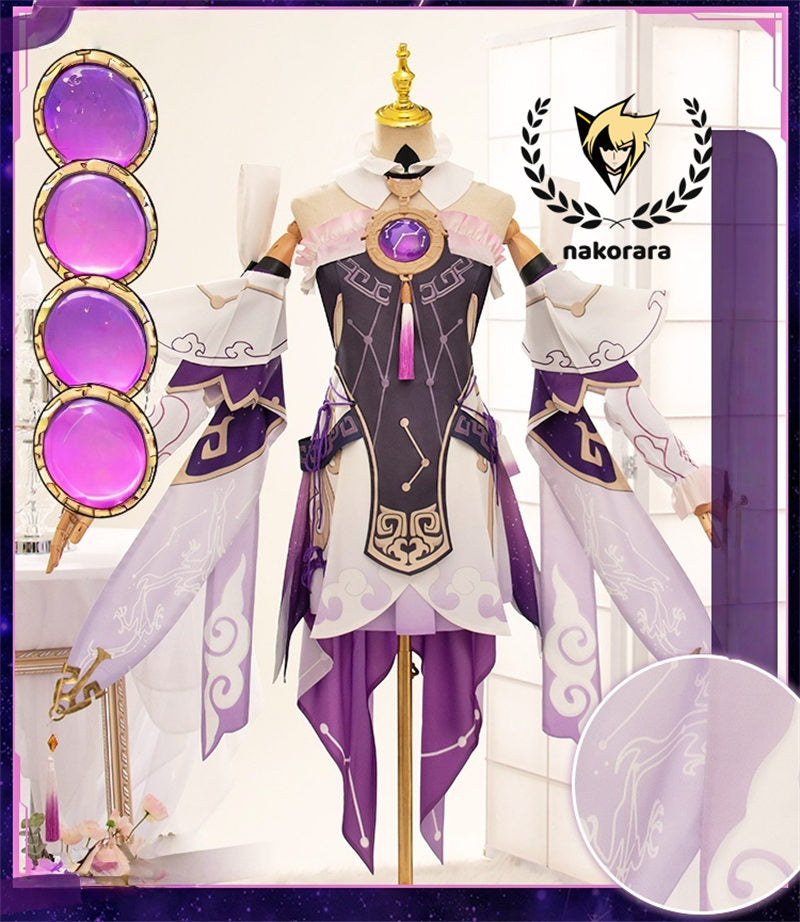 【最終処分】在庫限りで販売終了　Nakorara　崩壊:スターレイル 符玄　コスプレ衣装　3d樹脂製パーツ　Fu Xuan　costume　仙舟「羅浮」太卜司の長　イベント　仮装