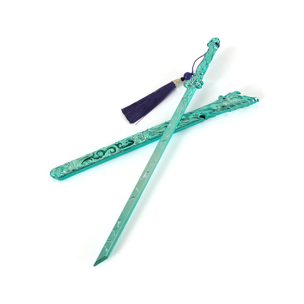 Nakorara NARAKA: BLADEPOINT 新武器 連結剣　30cm　張起靈　ミニチュア武器レプリカ　武器ファン　アクセサリー　工芸品　Kylin Zhang